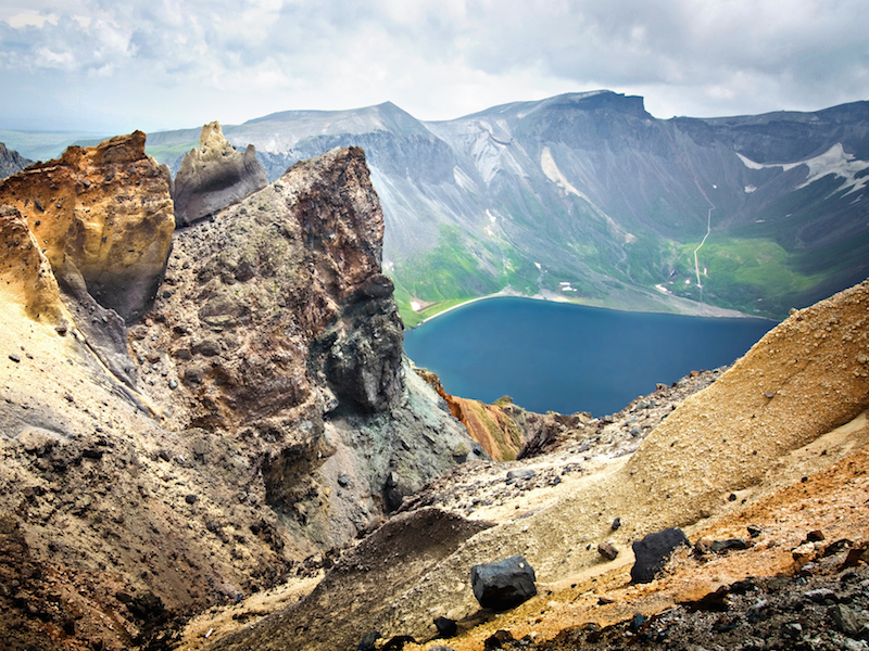 Volcanic Rocky Mountains, Wild Landscape, National Park Changbaishan, China