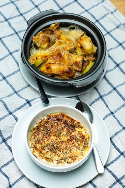 Tartiflette and Camembert roti